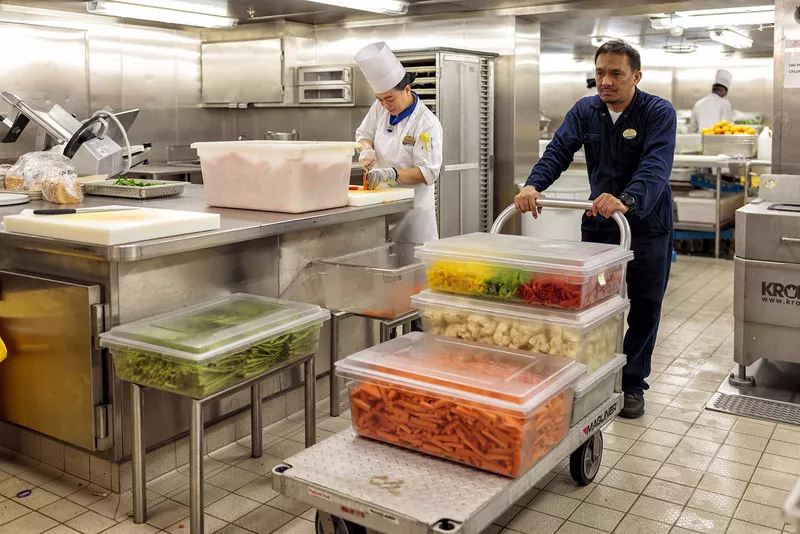 Workers in the kitchen