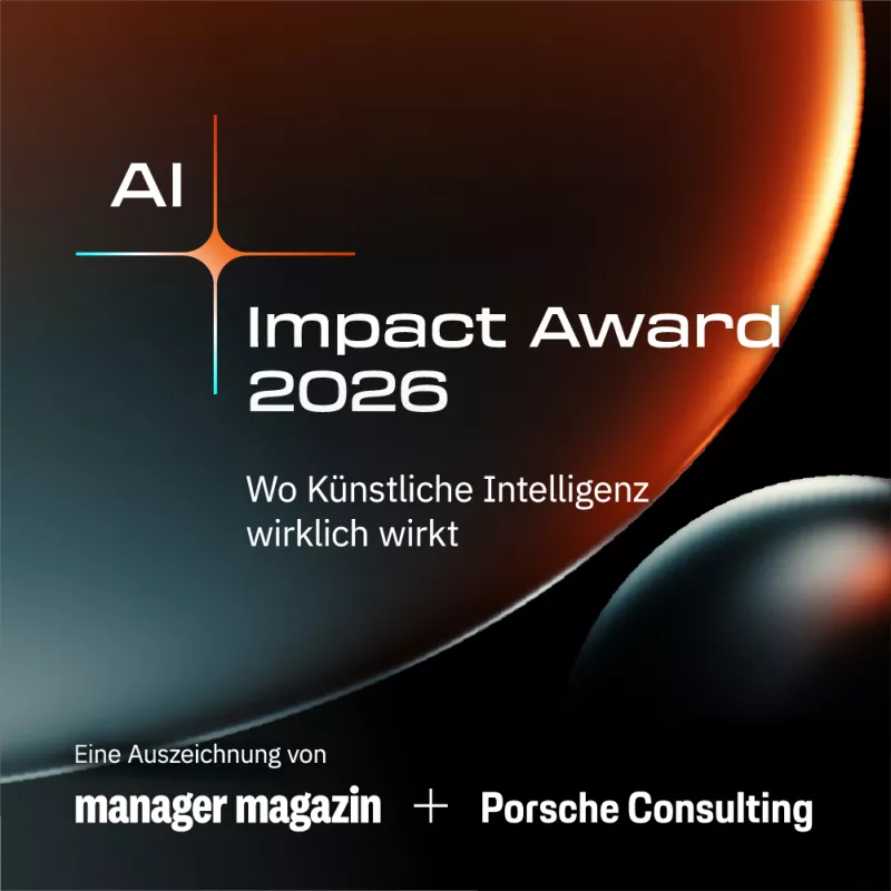 Ai Impact Award eine Auszeichnung von manager magazin und Porsche Ponsulting