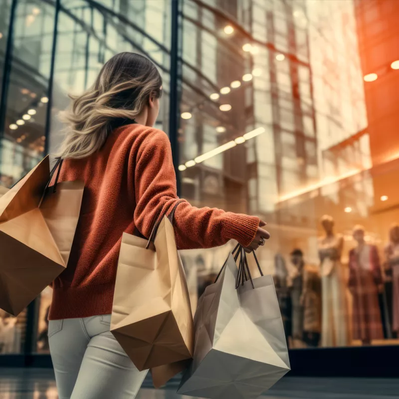 Woman Shopping with shopping bags