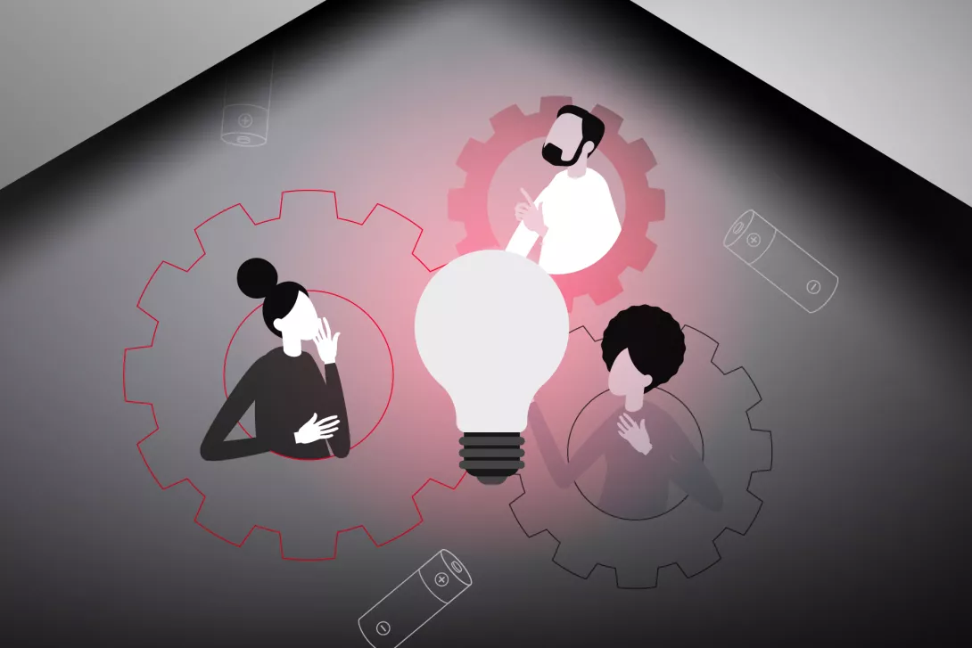 Impuls Porsche Consulting Menschen und Glühbirne