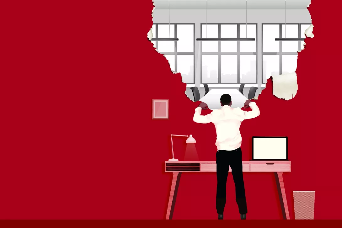 Representation of working home vs. in the office