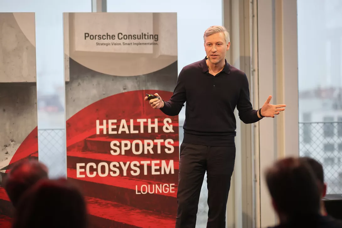 Speaker at the Porsche Consulting Health and Sports Ecosystem Lounge 2024