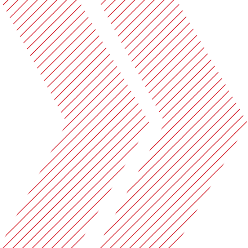 Hatched red arrow symbols pointing to the right on a white background