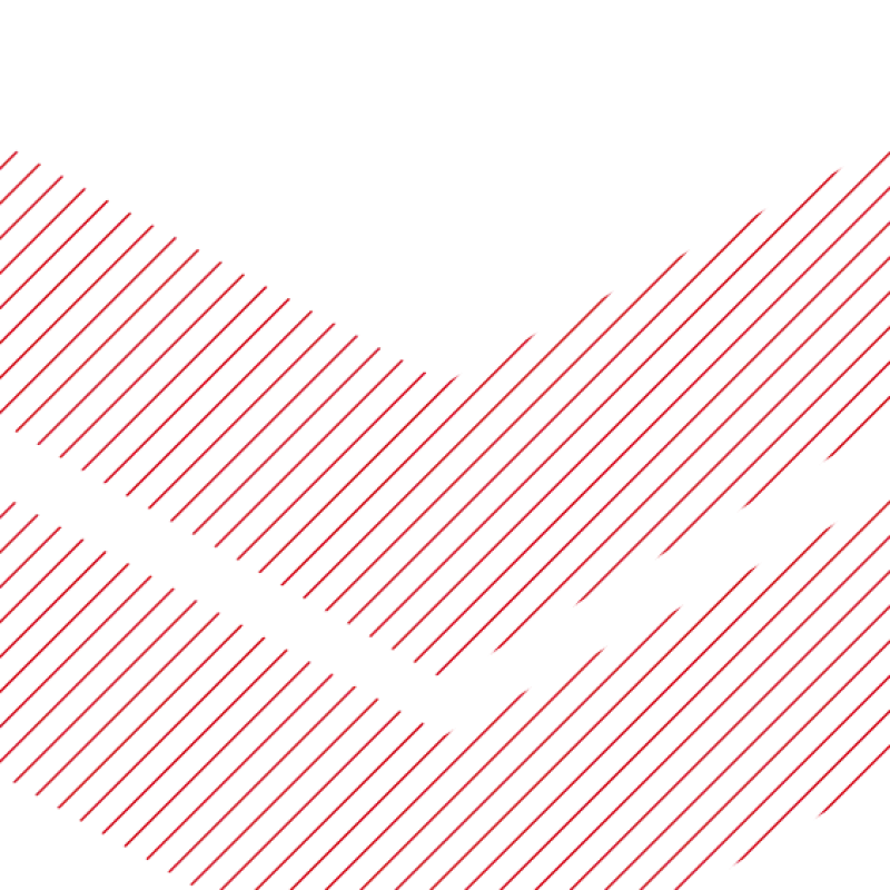 Hatched red arrow symbols pointing downwards on a white background