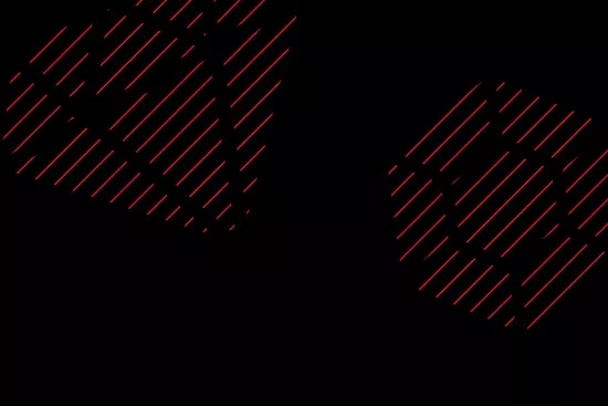 Hatched red diamond icon on black background