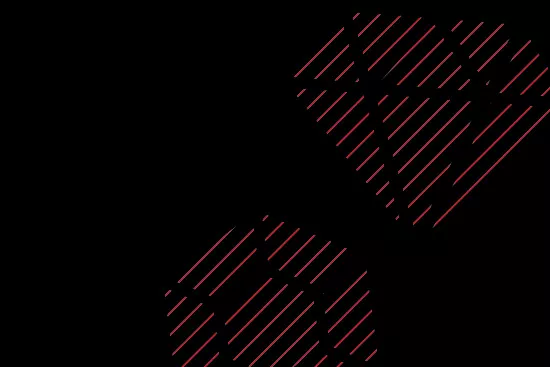 Hatched red diamond icon on black background