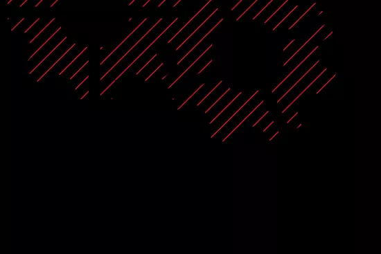 Hatched red gears as icon on black background