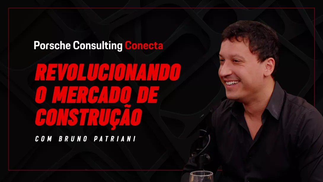 Presidente da Construtora Patriani, Bruno Patriani, durante videocast sobre o setor de construção.   